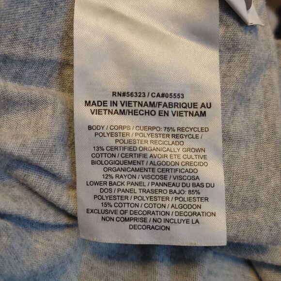 Nike Dri-Fit Men's 3/4 Sleeve Dark/Light Gray 3/4 Button Down Shirt Large - Picture 6 of 6